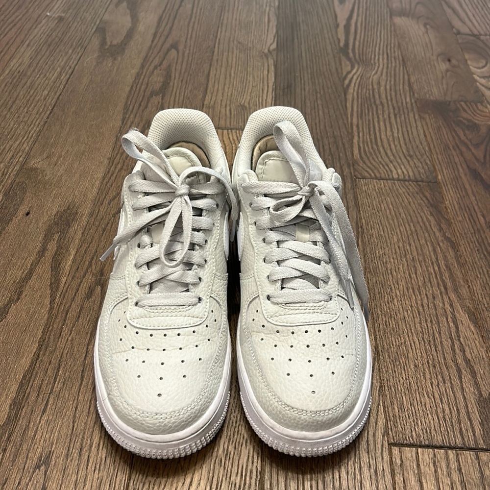 Grey/beige Nike Air Force 1 leather